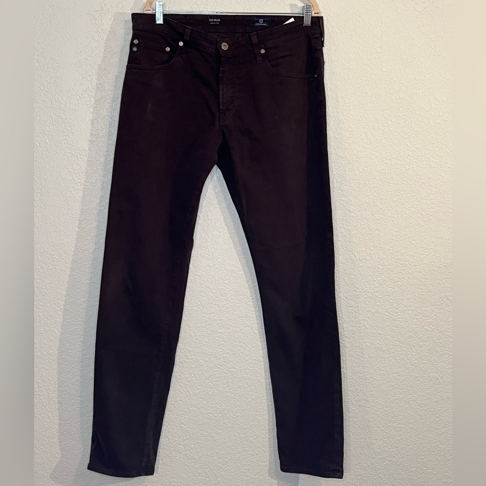 AG Adriano Goldschmied the tellis modern slim jeans in brown. EUC Mens 34W X 34L